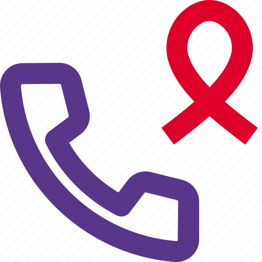 Phone, cancer, helpline, ribbon icon - Download on Iconfinder