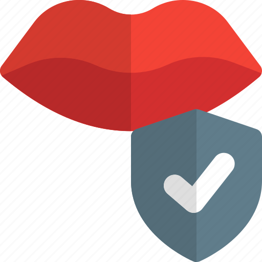 Lips, protection, shield icon - Download on Iconfinder