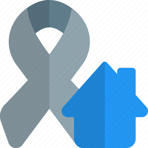 Ribbon, home, cancer, diagnostics icon - Download on Iconfinder