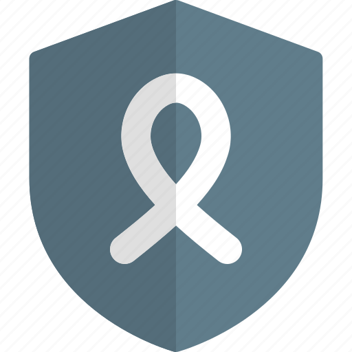 Ribbon, shield, cancer icon - Download on Iconfinder