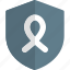 ribbon, shield, cancer 