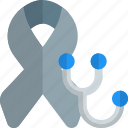ribbon, stethoscope, cancer
