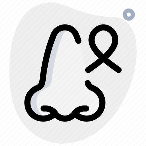 Nose, ribbon, cancer icon - Download on Iconfinder