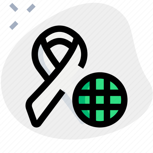 Ribbon, globe, cancer icon - Download on Iconfinder