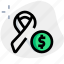 ribbon, cancer, money 