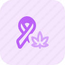 ribbon, cannabis, cancer