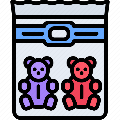 Bear, jelly, bag, candy, sweetness, shop, sweet icon - Download on Iconfinder