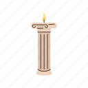 soy, candle, shape, roman, column