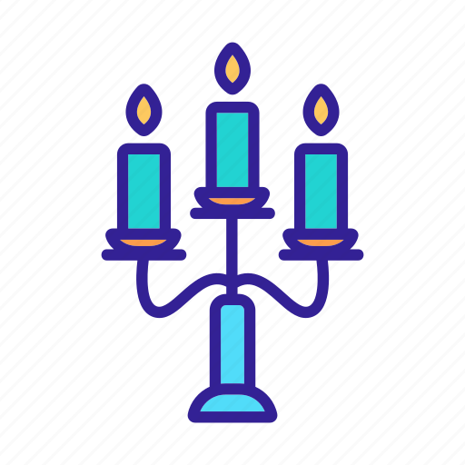 Bulb, candlestick, concept, contour, illumination, lamp, light icon - Download on Iconfinder