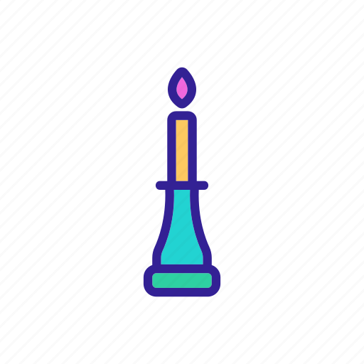 Candle, candlestick, christmas, contour, light, object icon - Download on Iconfinder
