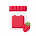 jam, strawberry, condiment
