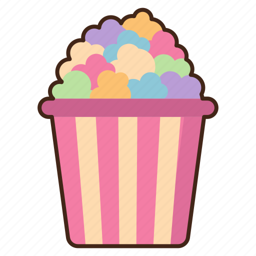 Candy, coated, popcorn, snack, sweets, confectionery icon - Download on Iconfinder