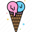 ice, cream, cone, dessert, sweets, icecream