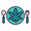 cannabis, marijuana, plant, leaves, drug, eat, food 
