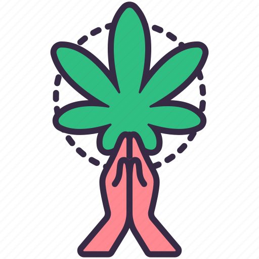 Cannabis, marijuana, plant, leaves, drug, support, therapy icon - Download on Iconfinder
