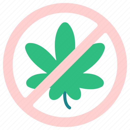 Cannabis, marijuana, plant, illegal, drug, no, prohibited icon - Download on Iconfinder