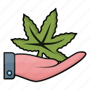 cannabis, marijuana, drug, weed, gift, hand gesture, hand