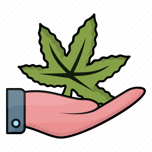 Cannabis, marijuana, drug, weed, gift, hand gesture, hand icon - Download on Iconfinder