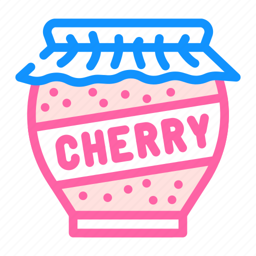 Cherry, jam, home, preservation, canned, food icon - Download on Iconfinder