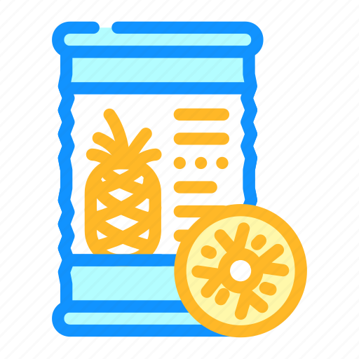 Pineapple, canned, food, nutrition, corn, peach icon - Download on Iconfinder