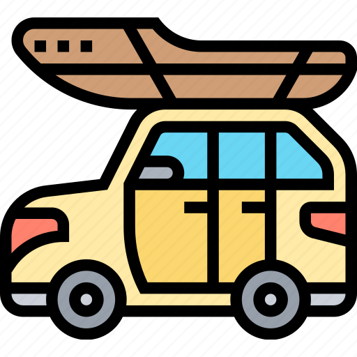 Racks, roof, transport, canoe, car icon - Download on Iconfinder