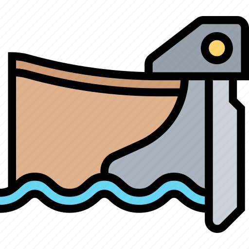 Rudder, direction, gear, canoe, boat icon - Download on Iconfinder