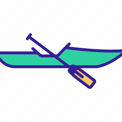Boat, canoeing, contour, kayak, linear icon - Download on Iconfinder