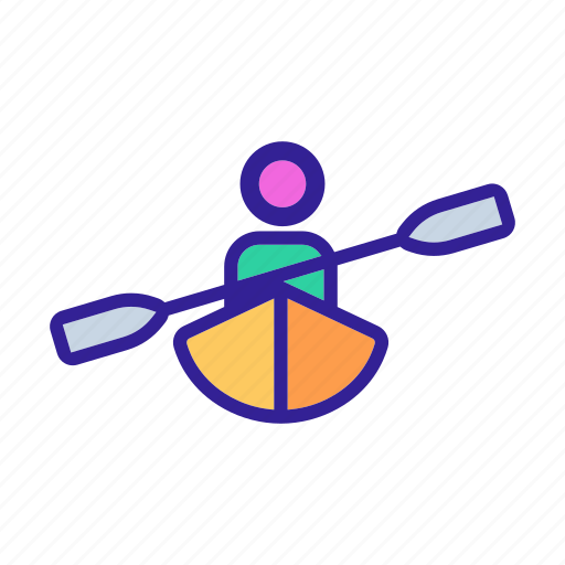 Canoeing, illustration, kayak, man, people, rowing, sport icon - Download on Iconfinder