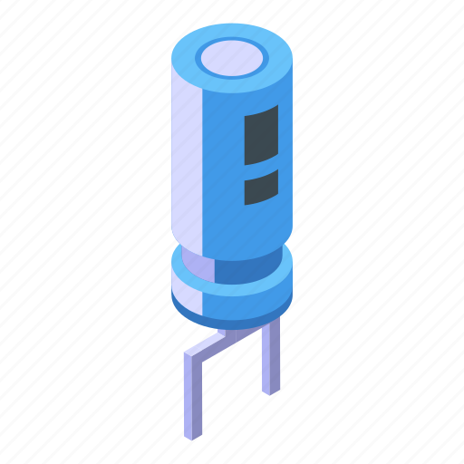 Electric, capacitor, isometric icon - Download on Iconfinder