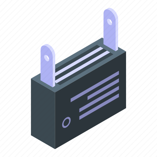 Energy, capacitor, isometric icon - Download on Iconfinder