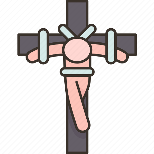 Crucifixion, nailed, wooden, cross, death icon - Download on Iconfinder