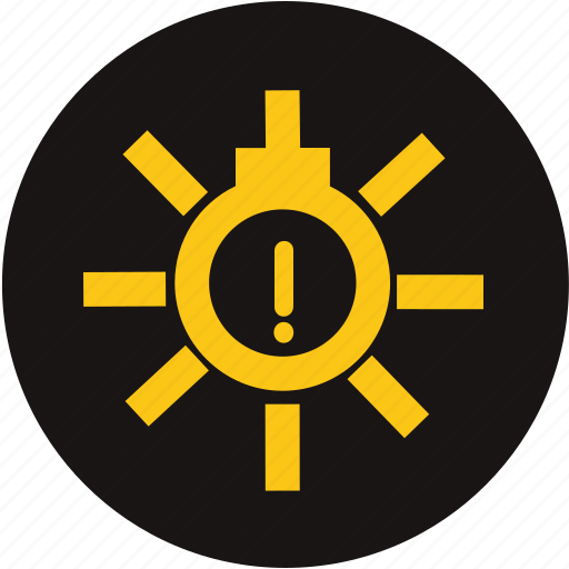 Bulb monitoring, exterior light, exterior light fault, light, light fault, warning, warning light fault icon - Download on Iconfinder