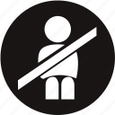 belt, light, seat belt, seat belt buckles, seat belt not on, seat belt warning, warning