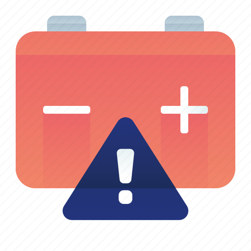 Battery, car, power, transportation, vehicle, warning icon - Download on Iconfinder