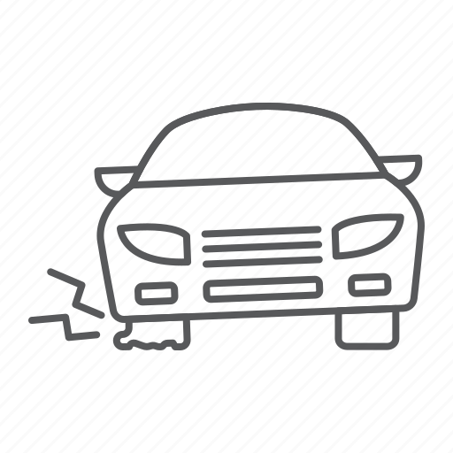 Tire, burst, vehicle, car, accident, leak, automobile icon - Download on Iconfinder