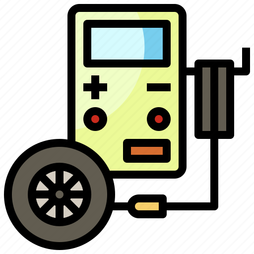 Air, construction, inflate, pump, tire, tools, transportation icon - Download on Iconfinder