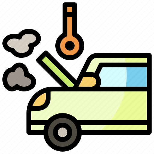 Broken, engine, overheat, problem, thermometer, transportation icon - Download on Iconfinder