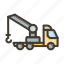 tow truck, truck, vehicle, transport, crane 