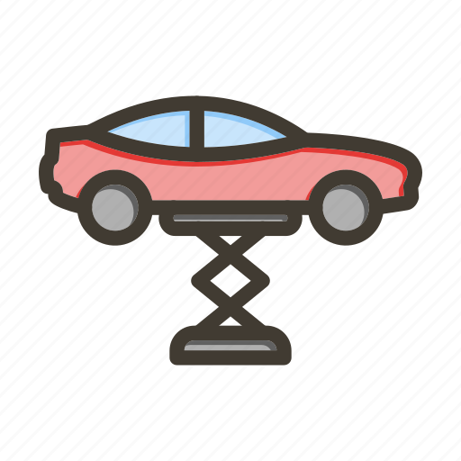 Car lift, car, service, car jack, lift icon - Download on Iconfinder
