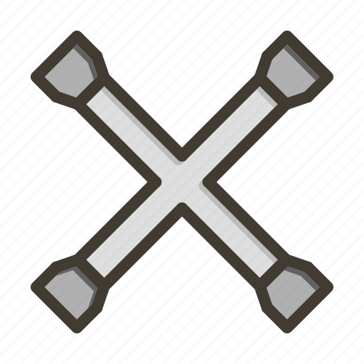 Cross wrench, wrench, cross, service, car icon - Download on Iconfinder