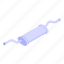 car, exhaust, pipe, isometric 