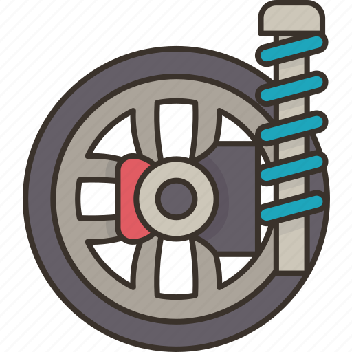 Suspension, tire, wheel, absorber, mechanical icon - Download on Iconfinder