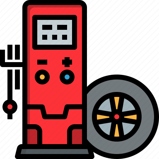 Air, automotive, car, maintenance, rubber, service, tire icon - Download on Iconfinder