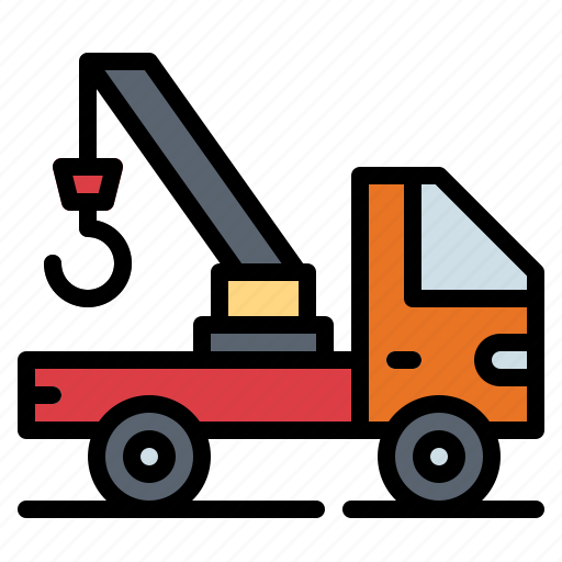 Crane, machinery, mechanic, tow, truck icon - Download on Iconfinder