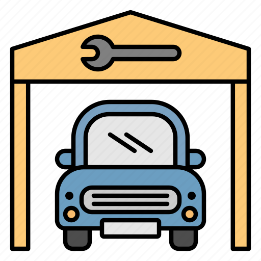 Garage, car, repair, service, mechanic icon - Download on Iconfinder