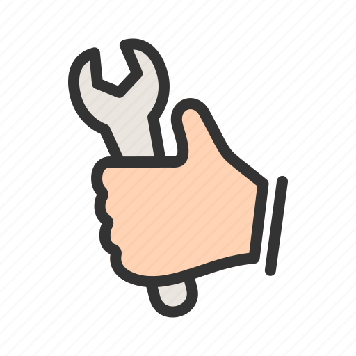 Adjustable, glove, hand, tool, work, worker, wrench icon - Download on Iconfinder