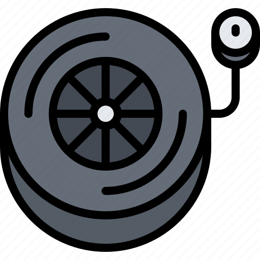 Tire, wheel, pressure, cleaning, washing icon - Download on Iconfinder