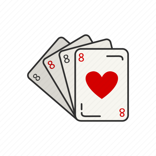 Card deck, card games, eight of hearts, games, hearts icon - Download on Iconfinder