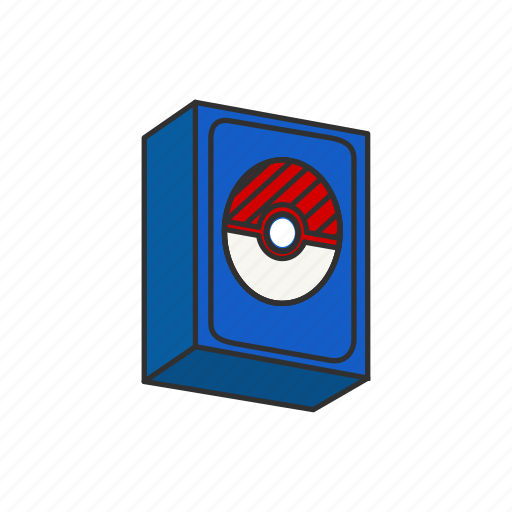 Game pokeball outline icon pokemon container Vector Image