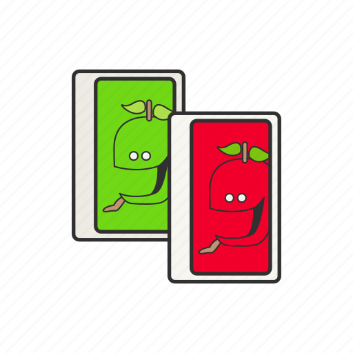 Apples to apples, apples to apples card, card game, cards, pair of card, playing card, two card icon - Download on Iconfinder